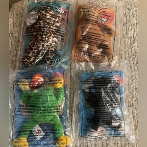 Vtg. MCDONALD’S Teenie Beanie Babies Lot of 4 (Sealed, 1998)